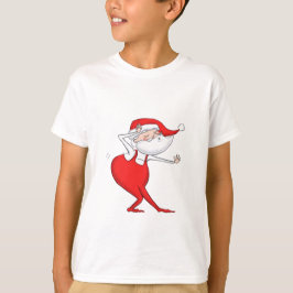Camiseta Natal das Crianças do Papai Noel Dançante