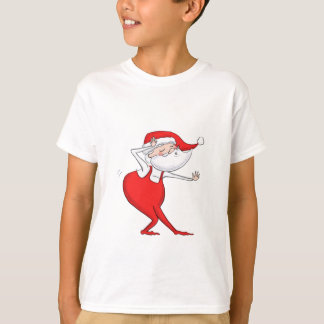Camiseta Natal das Crianças do Papai Noel Dançante