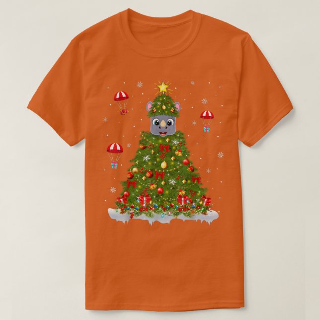 Camiseta Natal das Luzes Xmas Correspondendo à Família Engr (Frente do Design)
