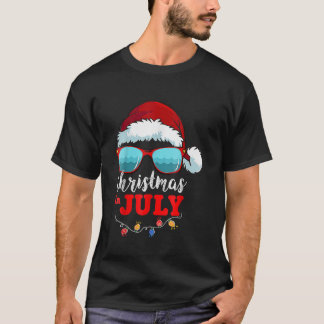 Camiseta Natal Das Mulheres Em Julho Sumário De Óculos De S