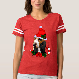 Camiseta Natal de Basset Hound