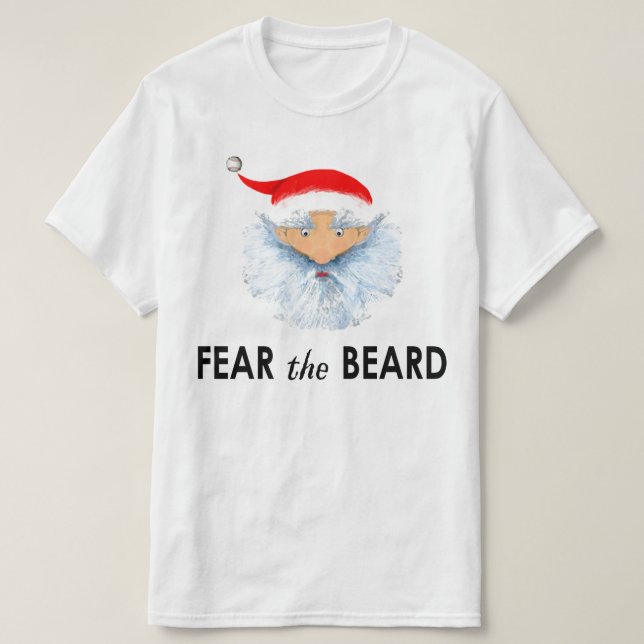 Camiseta Natal de Beisebol Engraçado (Frente do Design)