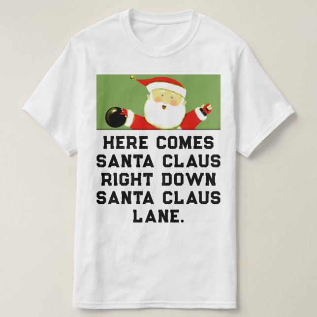 Camiseta Natal de Boliche (Frente do Design)