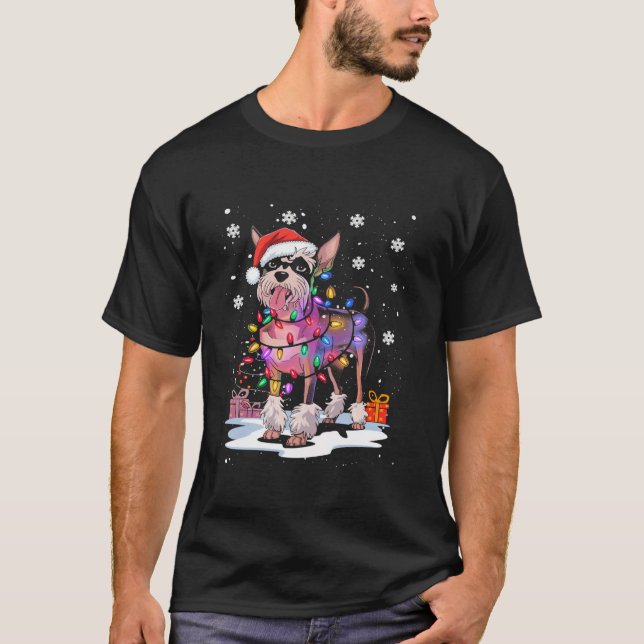 Camiseta Natal de Cães Deitados Chineses (Frente)