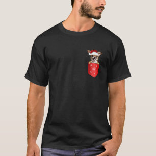 Camiseta Natal De Chihuahua Santa No Pocket Xmas Cachorro L