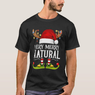 Camiseta Natal de Combinação Natural De X-Mas Muito Feliz