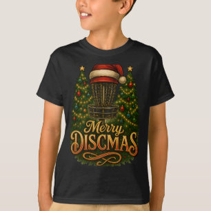 Camiseta Natal de Disco de Golfe Alegre Discmas