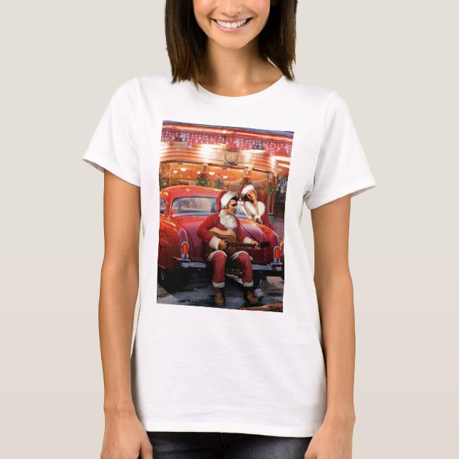 Camiseta Natal de Elvis e de Marilyn (Frente)
