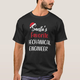 Camiseta Natal de Engenheiro Mecânico Favorito Santas