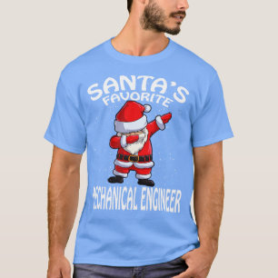 Camiseta Natal de Engenheiro Mecânico Favorito Santas