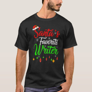Camiseta Natal De Escritor Favorito Dos Papais noeis Xmas