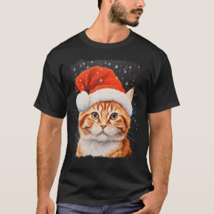 Camiseta Natal de Gato Laranja Gengibre Pop Art