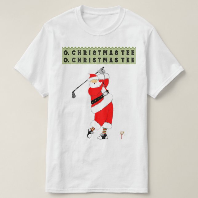 Camiseta Natal de Golfe (Frente do Design)