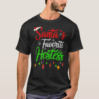 Camiseta Natal De Hostess Favorito Dos Papais noeis Xmas
