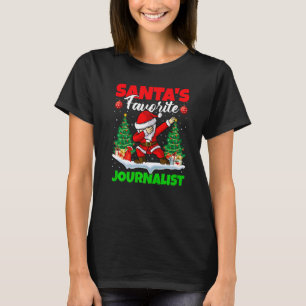 Camiseta Natal De Jornalista Favorito Dos Papais noeis De B