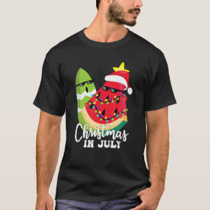 Camiseta Natal De Melão Na Árvore Natal Em Julho Pixel Boni
