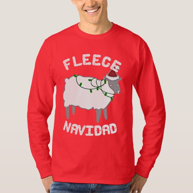 Camiseta Natal de Navidad do velo (Frente)
