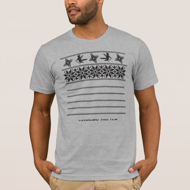 Camiseta Natal de Ninja do uísque (Frente)