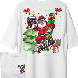 Camiseta Natal de Papais noeis de rua moderna