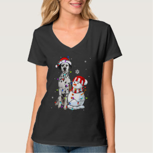 Camiseta Natal de Santa Hat do Dalmaciano Cole