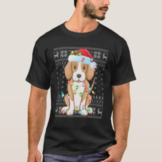 Camiseta Natal de Santa Hat Feia do Xmas Lighting