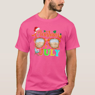 Camiseta Natal De Santa Hat No Verão De Julho