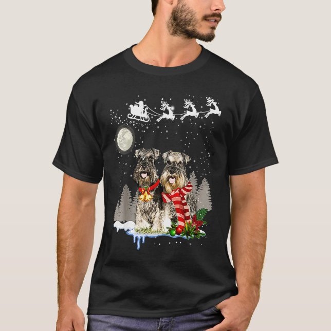 Camiseta Natal de Schnauzer Miniatura (Frente)