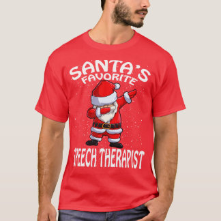 Camiseta Natal de Terapia de Fala Favorita do Santas