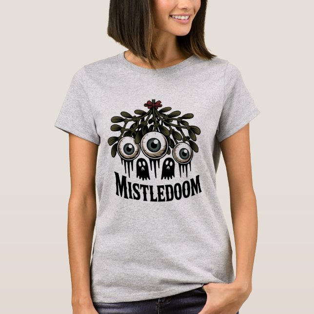 Camiseta Natal de Terror Gótico Mistledoom (Frente)