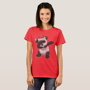 Camiseta Natal de toque ligeiro do urso de panda