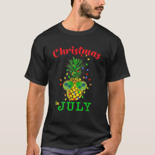 Camiseta Natal de verão de abacaxi engraçado em julho