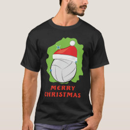Camiseta Natal de Voleibol de feliz - Engraçado