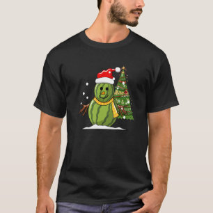 Camiseta Natal De Xmas Watermelon Snowman Em Julho