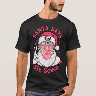 Camiseta Natal Divertido 67 Meme Rotação Cerebral Papai Noe