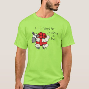 Camiseta Natal Divertido Carneirinho Fofo Desenho Animado