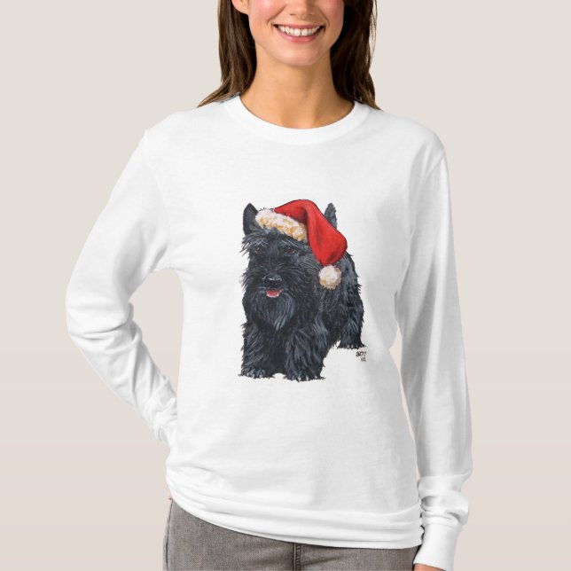 Camiseta Natal divertido com Scottie (Frente)