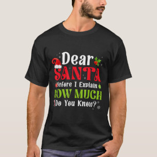 Camiseta Natal Divertido Crianças Meninos Meninas Querido P