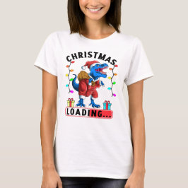 Camiseta Natal Divertido de Dinossauro Presentes de T Rex d