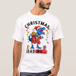 Camiseta Natal Divertido de Dinossauro T Rex Presentes de F