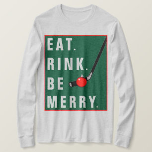 Camiseta Natal Divertido de Hóquei no Gelo