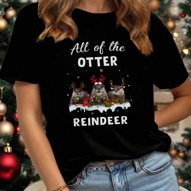Camiseta Natal divertido de Rena Otter (Criador carregado)