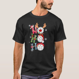 Camiseta Natal Divertido Ho Ho Ho Futebol Xmas Feriado