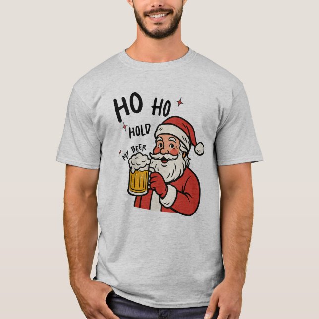 Camiseta Natal Divertido para Beber (Frente)