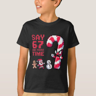Camiseta Natal Divertido Seis Sete Meme Dizer 67 Um Humor M