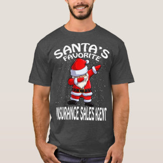 Camiseta Natal do Agente de Vendas de Seguros Favorito do S