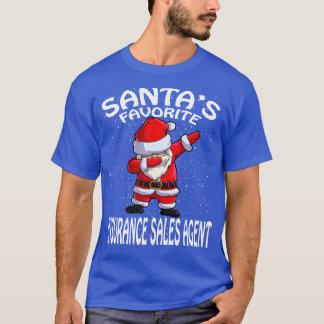 Camiseta Natal do Agente de Vendas de Seguros Favorito do S