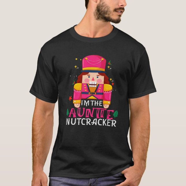 Camiseta Natal do Auntie Nutcracker Matching Family Group (Frente)