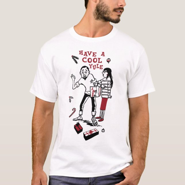 Camiseta Natal do Beatnik - tenha um Yule legal (Frente)