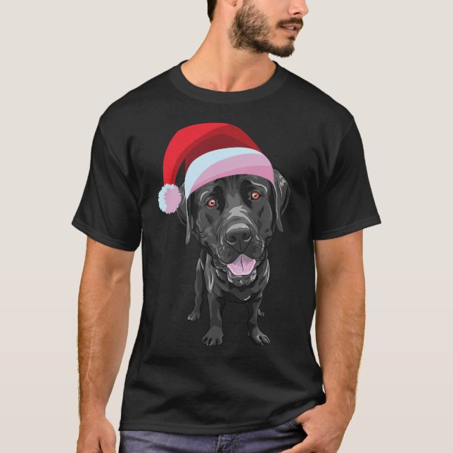 Camiseta Natal do Black Labrador Retriever (Frente)