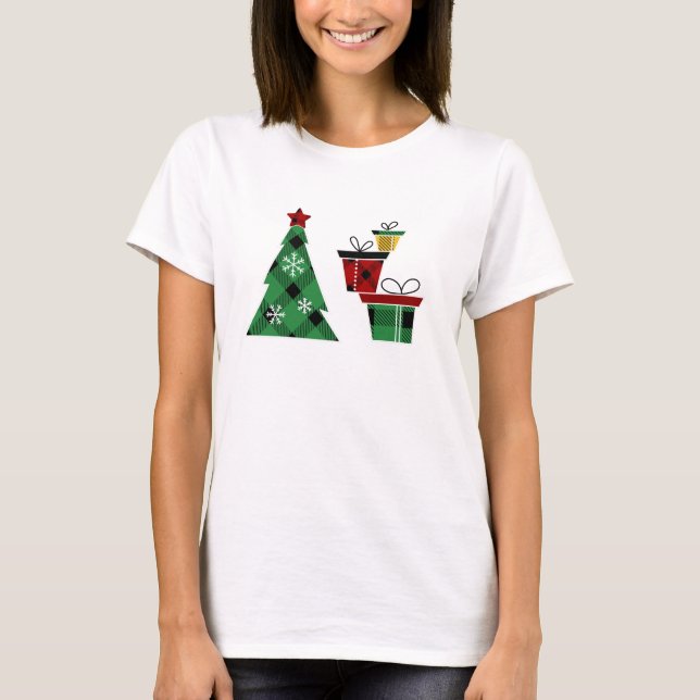 Camiseta Natal do Buffalo Check Red Xadrez (Frente)